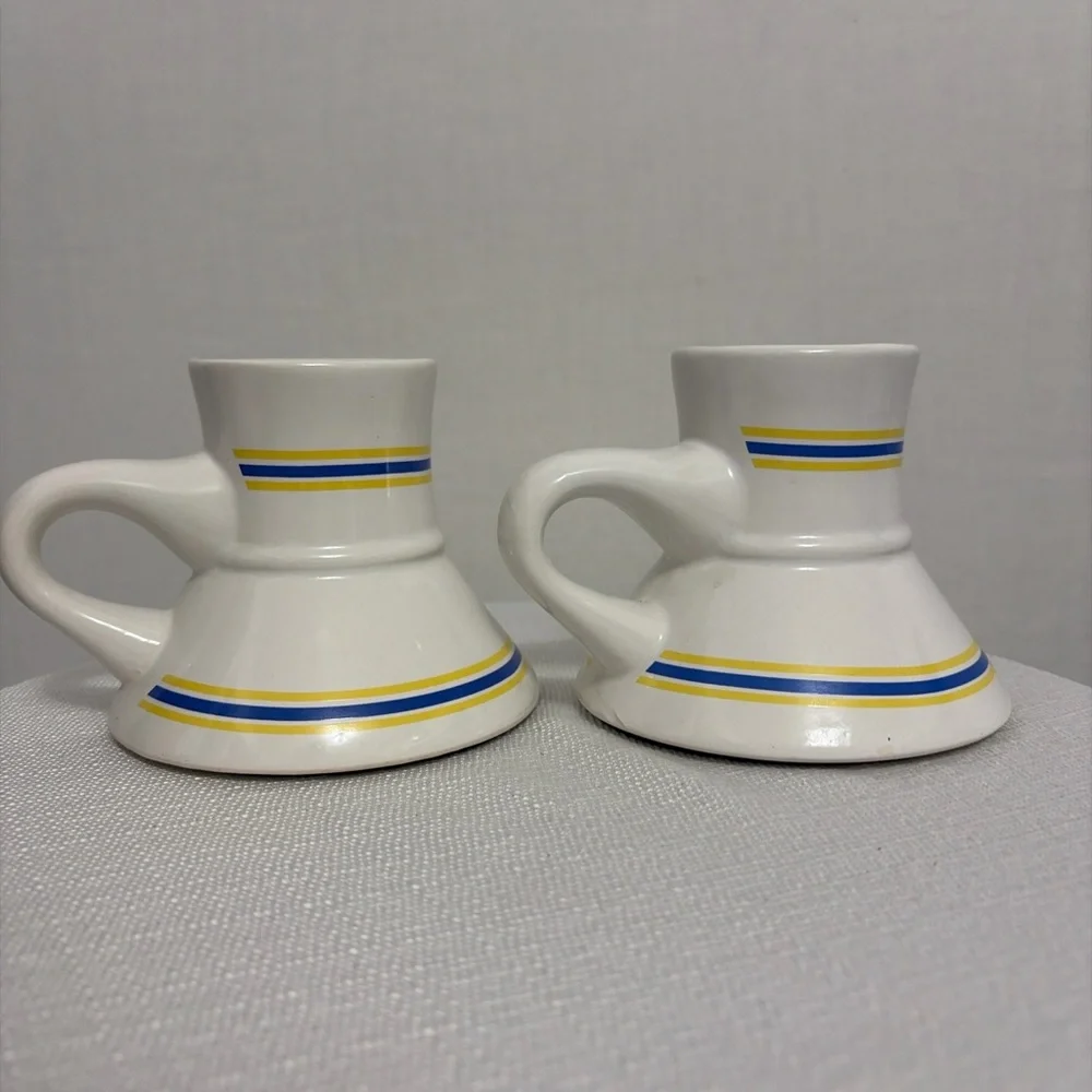 Vintage Post Toasties Ceramic Mugs Set of 2 Advertising Cups Taiwan(F91)✨